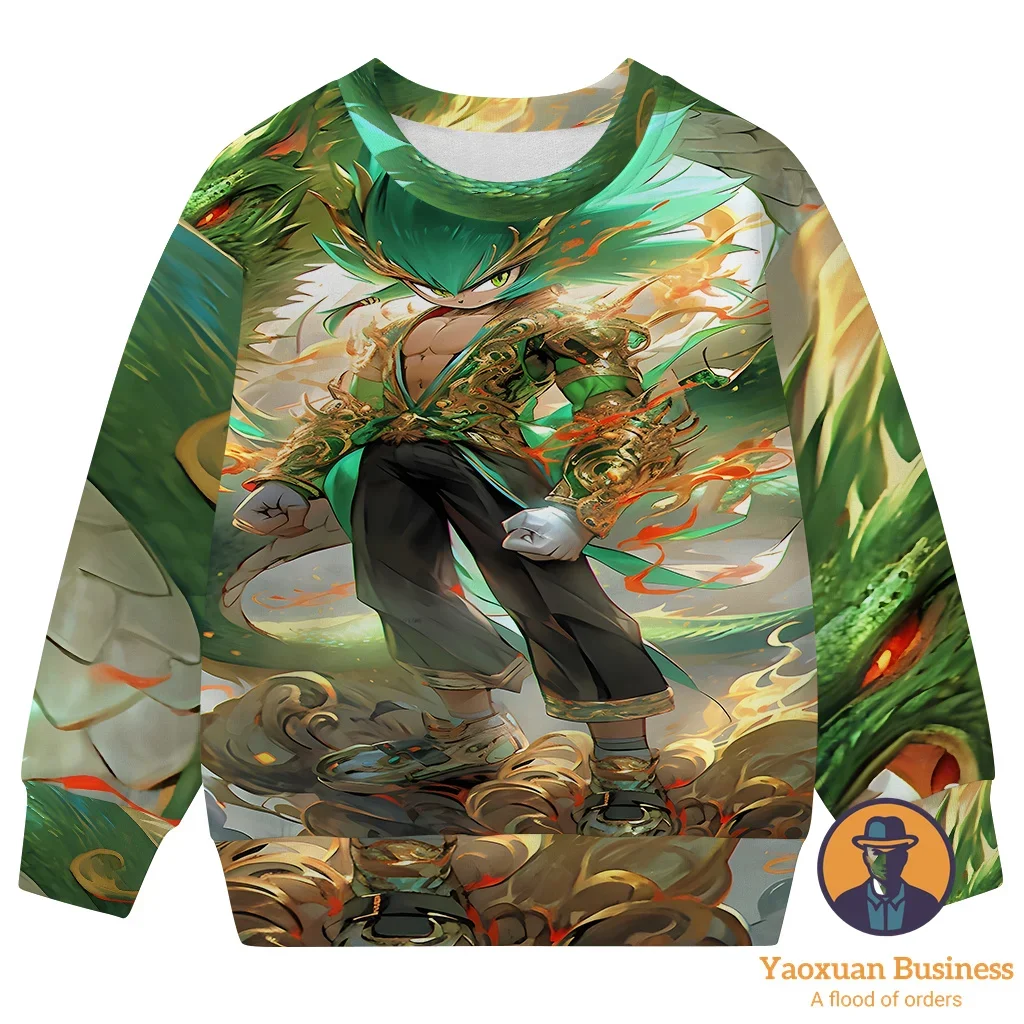 

Teens Girls Boys 2025 Sonic 3D Crew Neck Sweatshirt Kids Cartoon Print New Autumn Winter Best Selling Hot Trendy Fashion