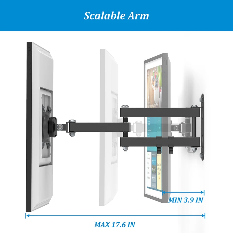 Supporto Regolabile In Alluminio Per Echo Show 15 – Inclinabile, Girevole 360° E Salvaspazio (nero)