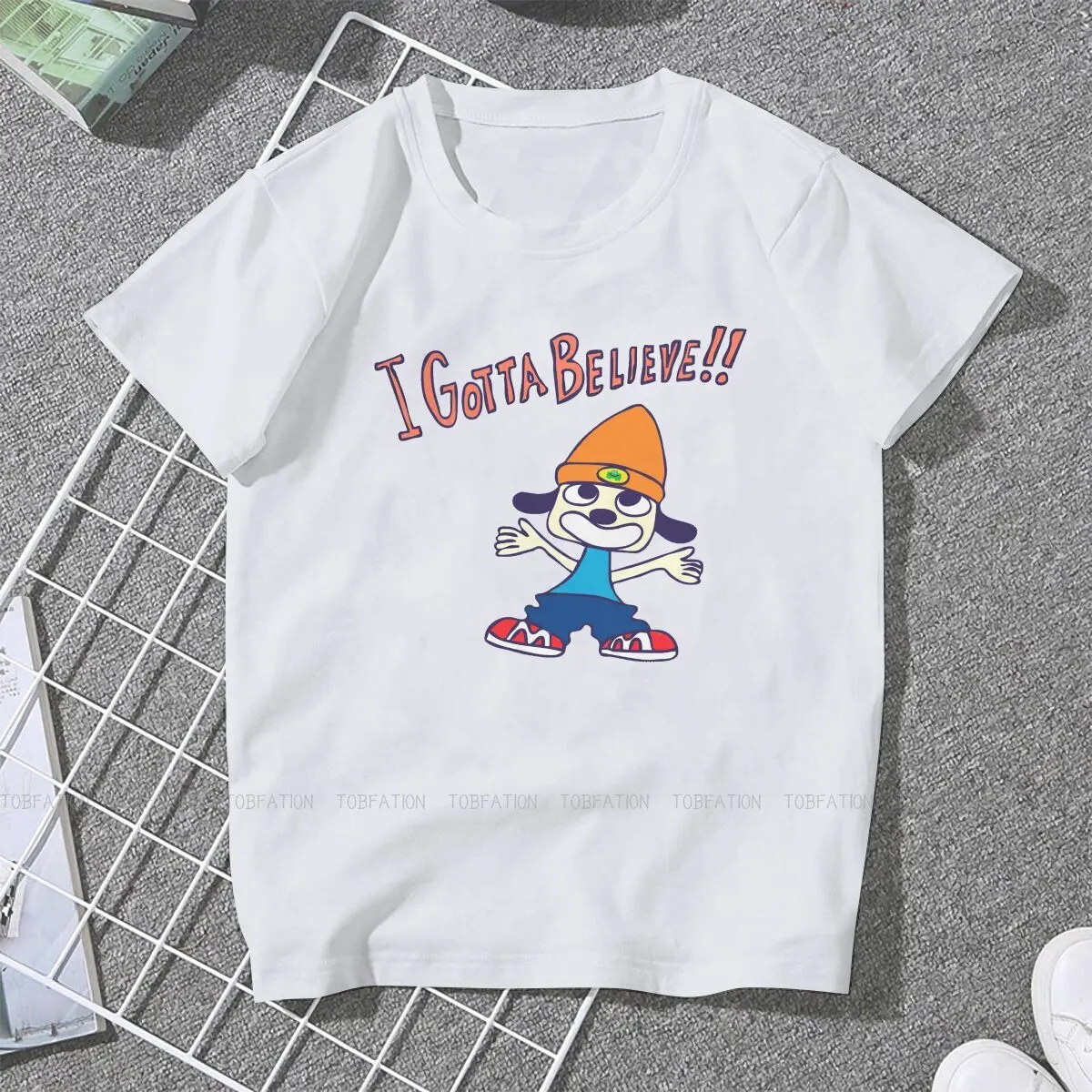 PaRappa The Rapper Rhythm Game Girls T Shirt I Gotta Believe Female Tops 4XL Harajuku Funny Tees Ladies Cotton Tshirt