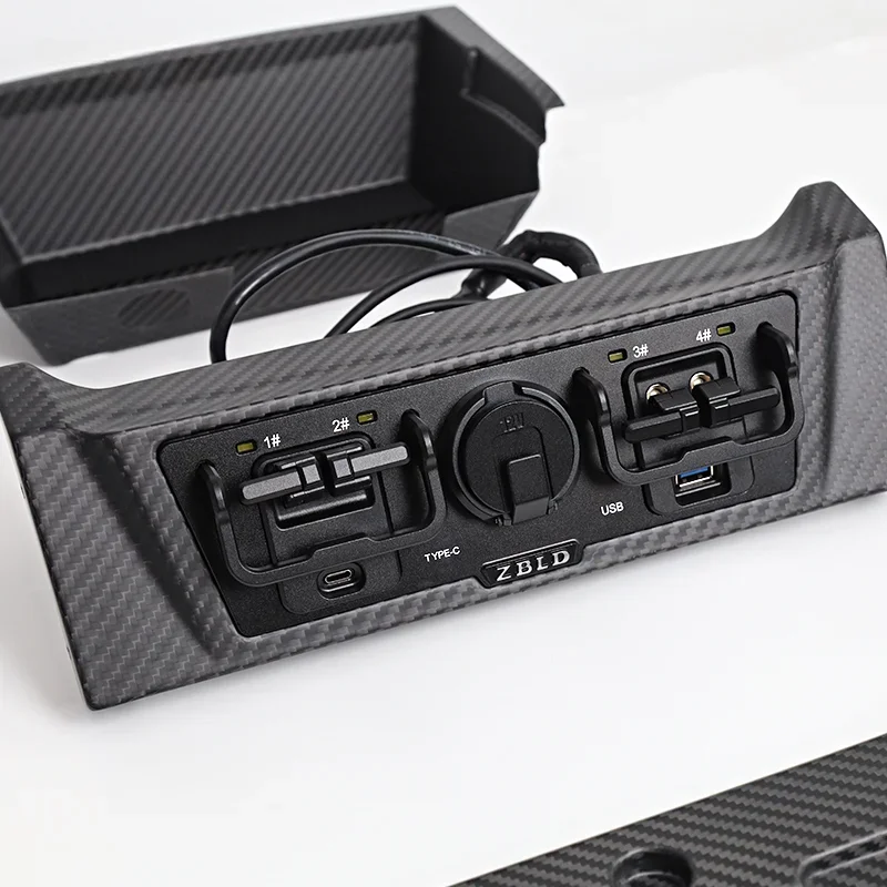 Carbon Fiber 2020+ Center Armrest Control System Suitable for  Defender 90 110 130 Interior Iecoration Accessories