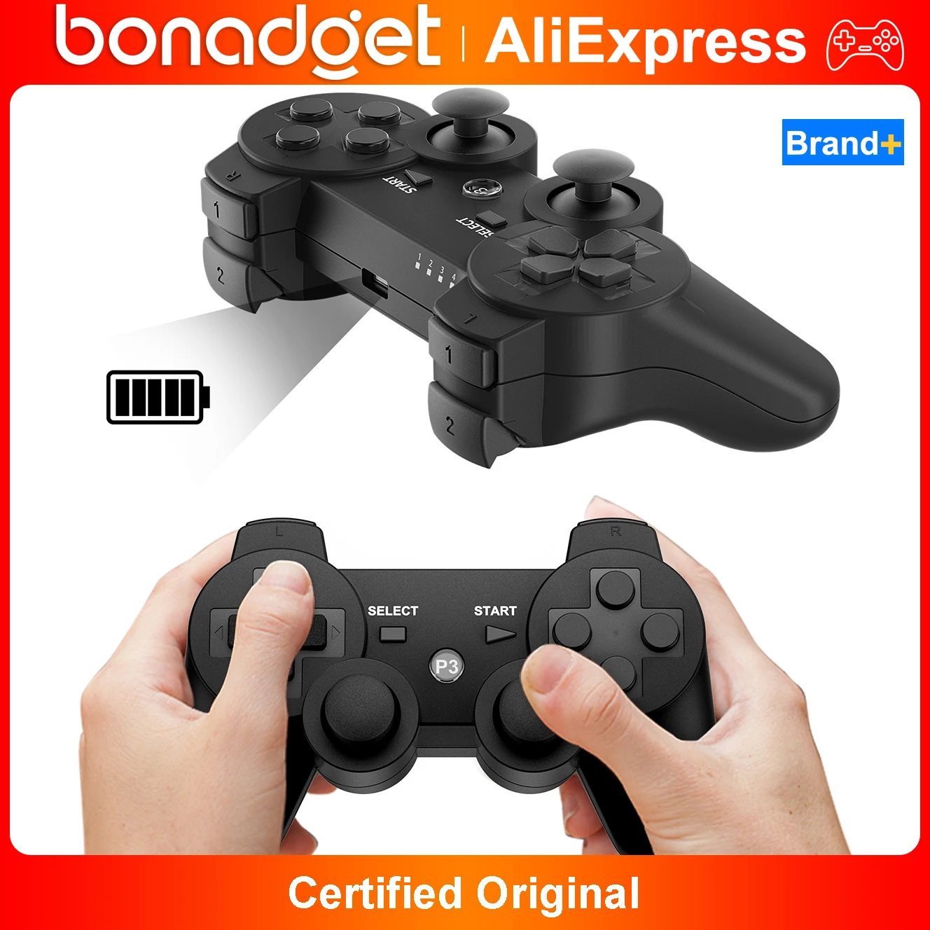 Controller For Playstation 3 PS3/PC/Android TVs/Game Boxes 6-Axis Dual Vibration 360°Game Joystick Precise Targeting Gamepad