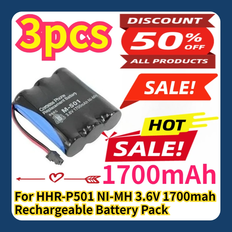 

For HHR-P501 NI-MH 3.6V 1700mah Rechargeable Battery Pack