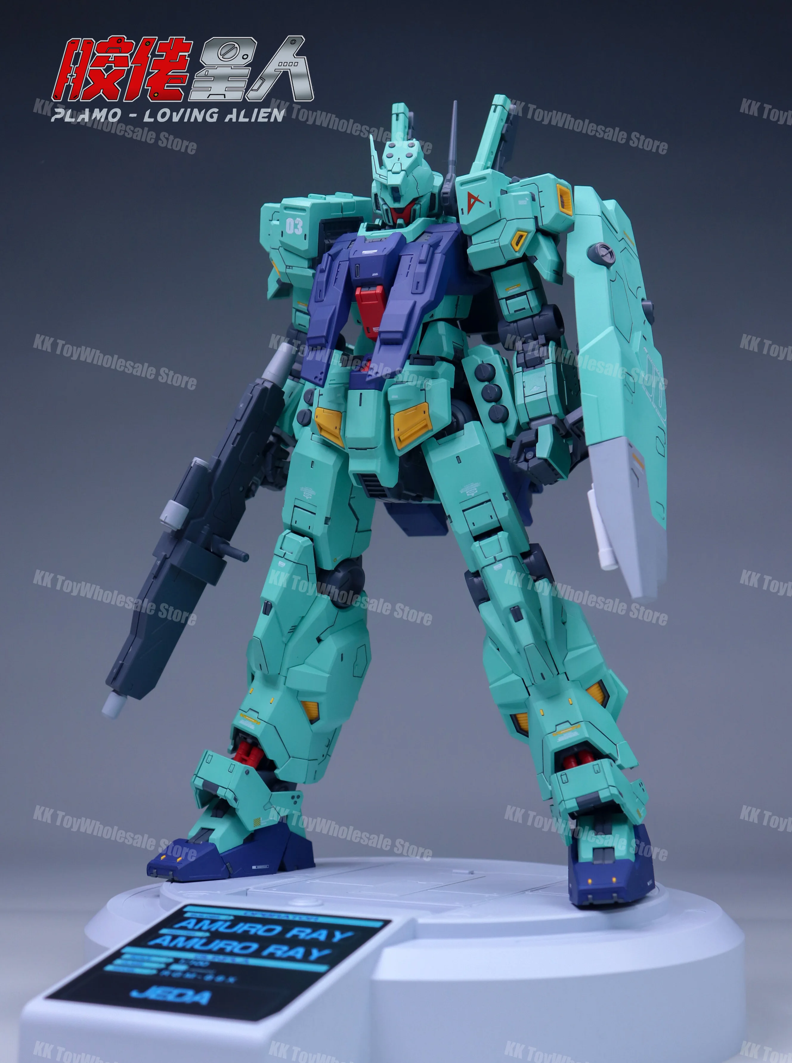 Plamo Loving Alien 1/100 MG Jeda Jeddah Amuro Ray Model do Składania Plastikowy Szkielet Figurka Akcji Robot Model Plastikowy Zabawka