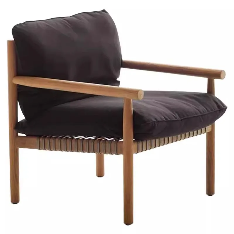 

Outdoor teak sofa villa courtyard outdoor garden open-air balcony leisure anti-corrosion solid wood waterproof furniture combina
