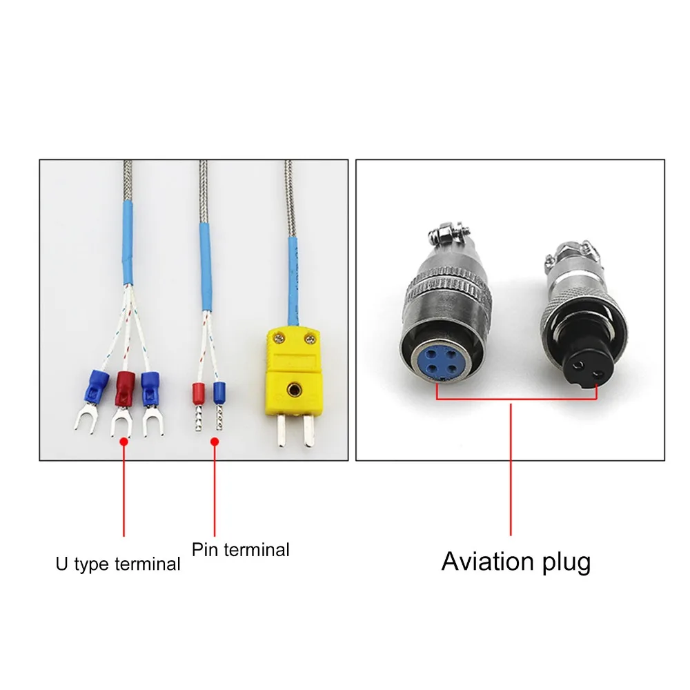 3m Pt100 استشعار درجة الحرارة 3 سلك استجابة سريعة K نوع الحرارية الفولاذ المقاوم للصدأ استشعار درجة الحرارة التحقيق سهلة التركيب