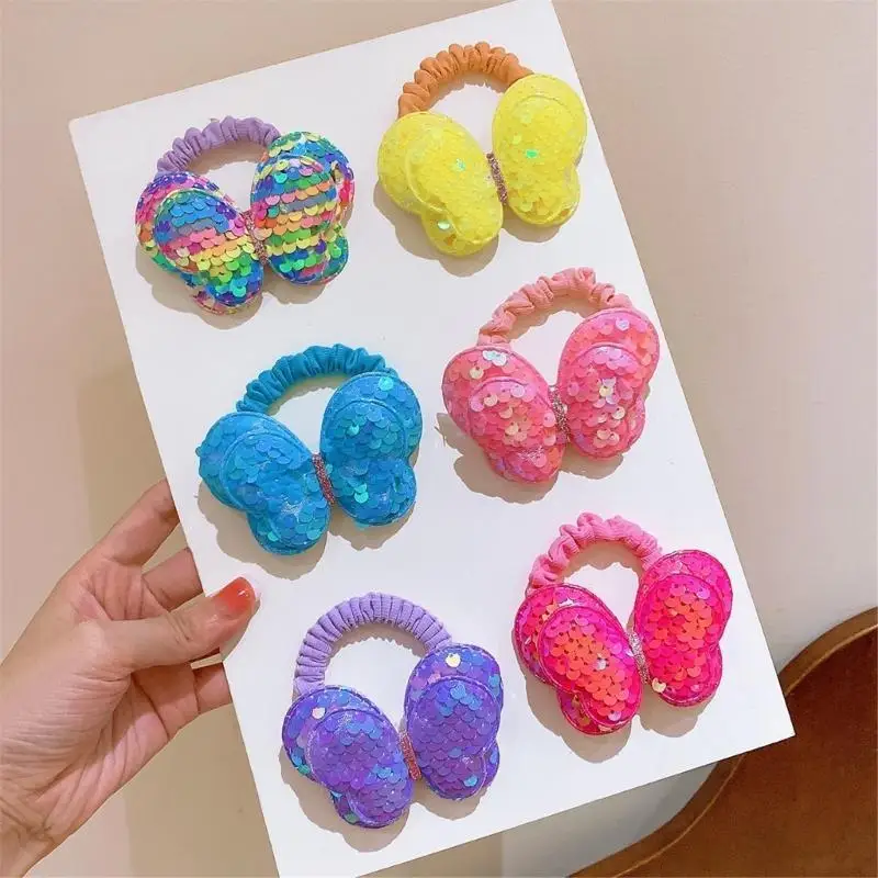 652F ربطة شعر جميلة على شكل كعكة ربطة شعر على شكل فراشة، ربطات شعر على شكل ذيل حصان