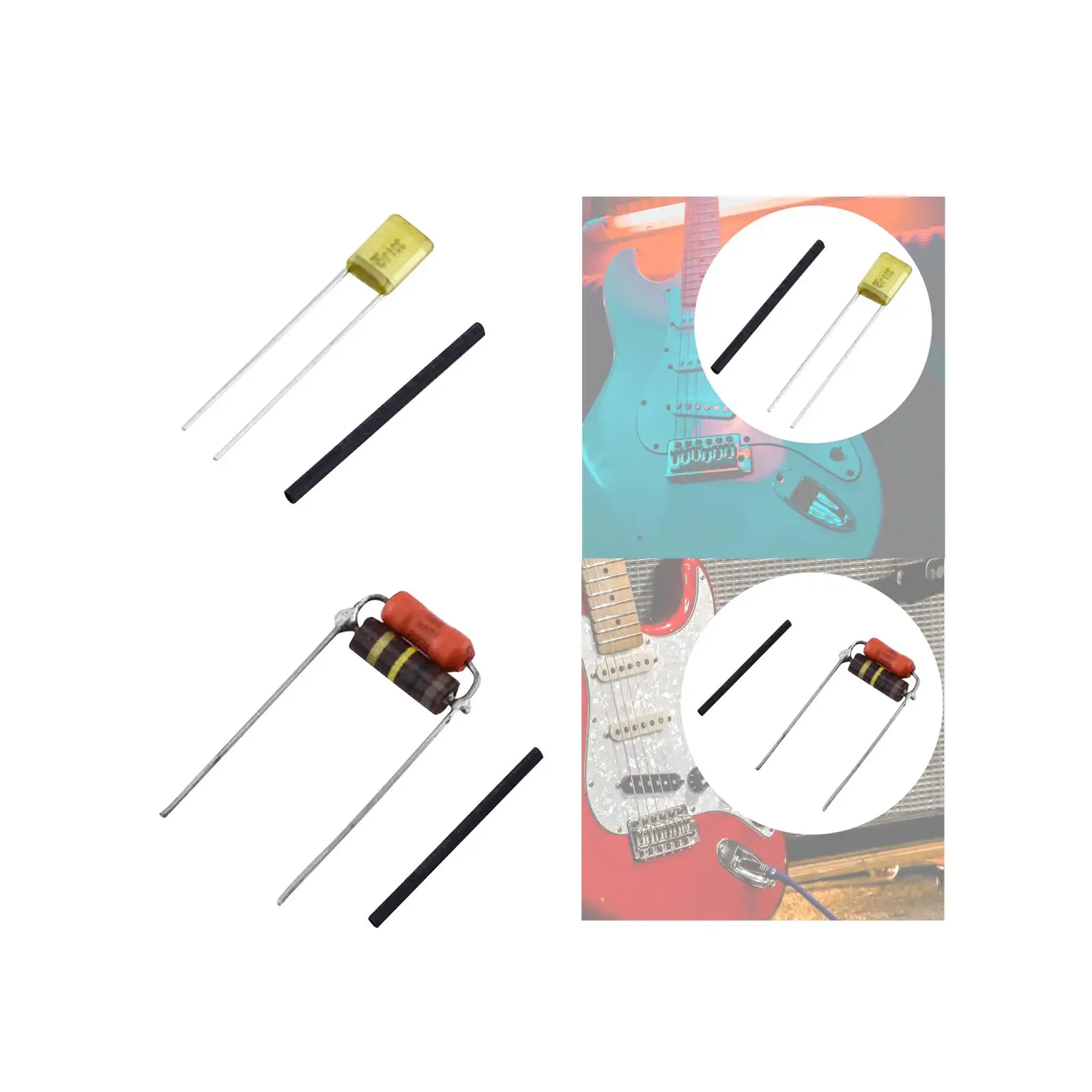 حجم الجيتار الإلكتروني / مجموعة دوائر التنزف الثلاثية، مكثف الجيتار مع جميع المقاومة