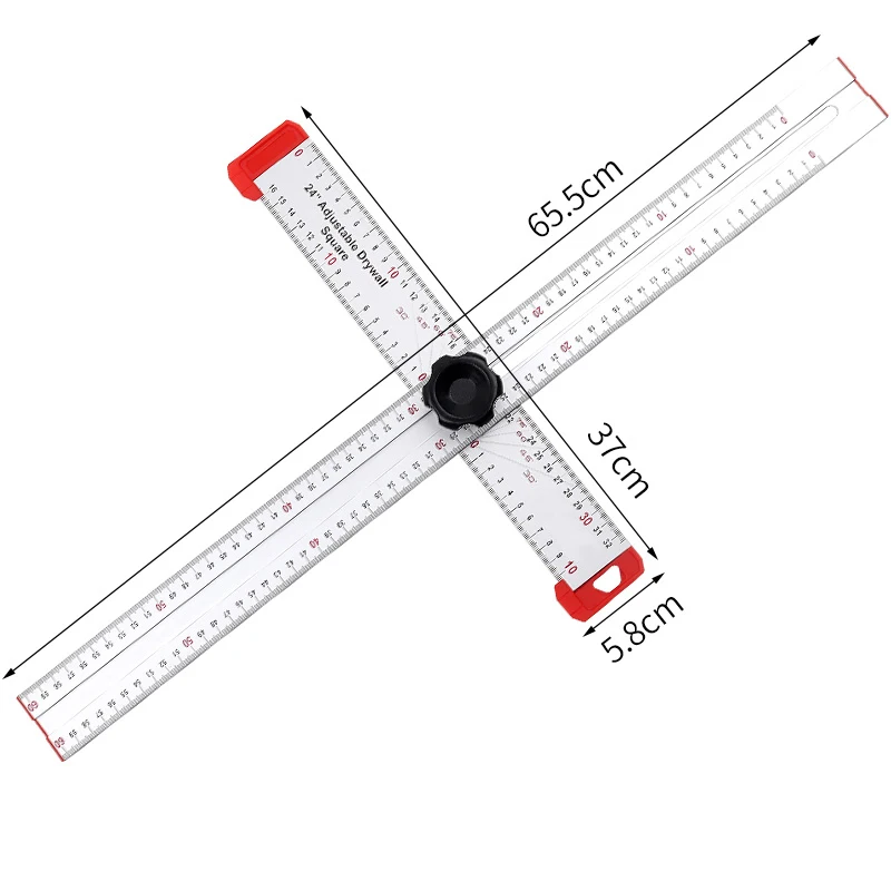 High Precision Angle Ruler Woodworking Scribe Drawing Layout  Marking Tool Crossed-Cut T-type Ruler Measuring Gauge 600mm