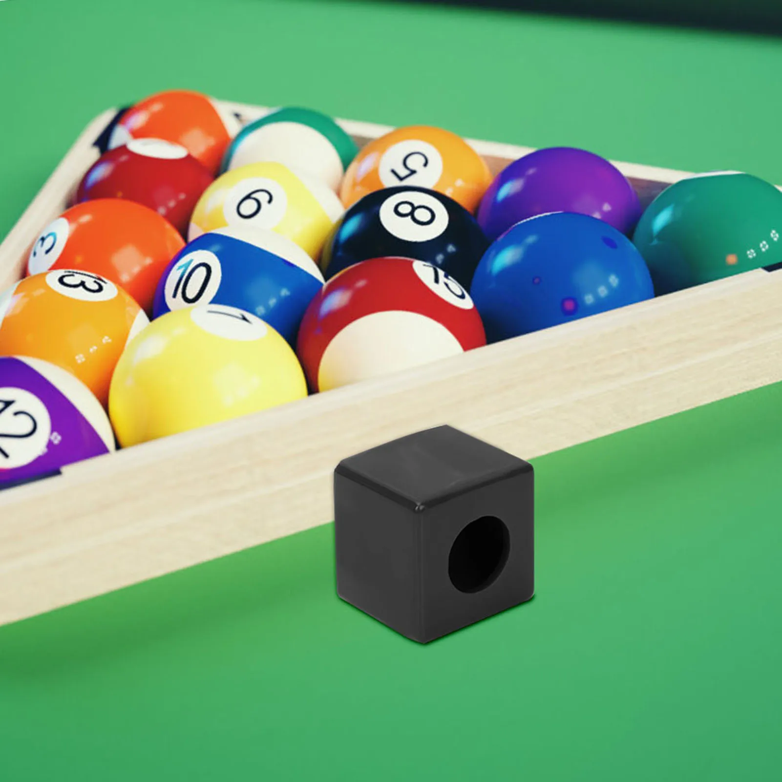 

Портативный бильярдный кий, держатель для мела, защитный чехол, высококачественный аксессуар (черный)