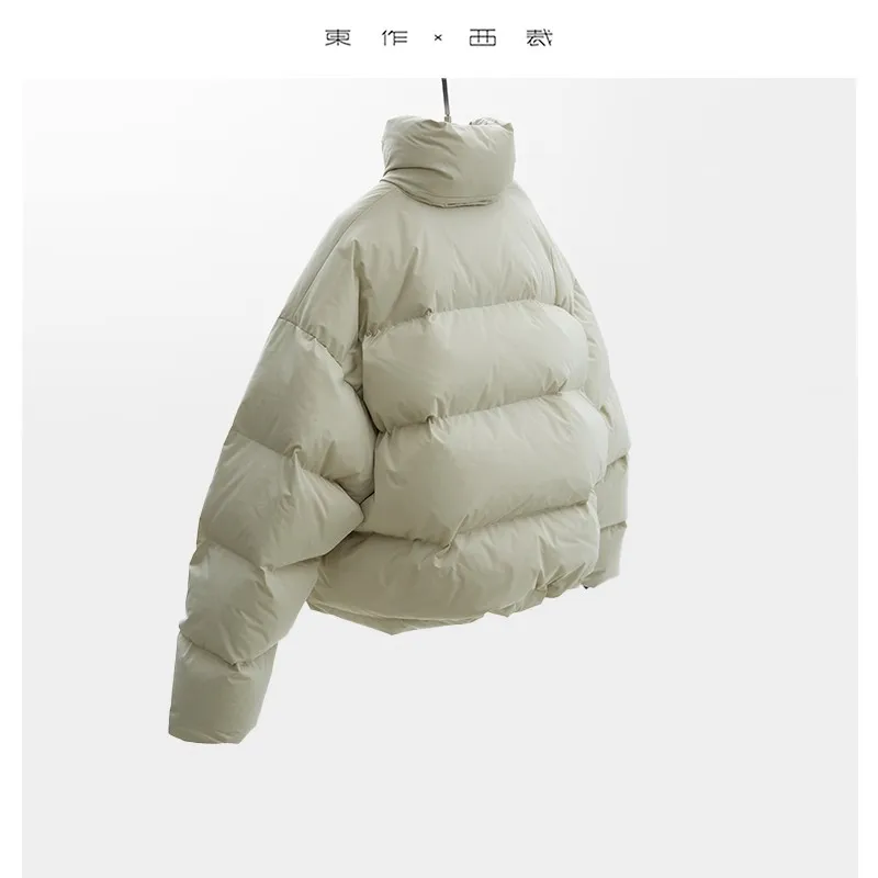 Trendy Bloggers Are All Wearing It~ Lightweight and Warm Short down Jacket 270g White Duck down Puffer Jacket New Winter Women's Outerwear