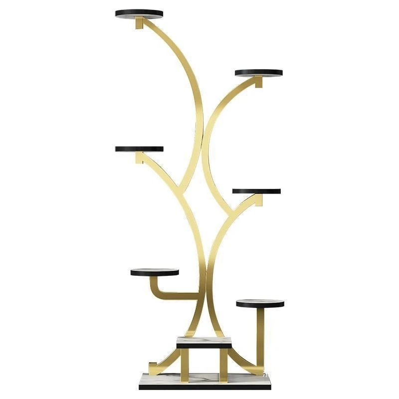 

Flower shelf living room floor-to-ceiling shelf balcony layout simple modern flower pot frame wrought iron