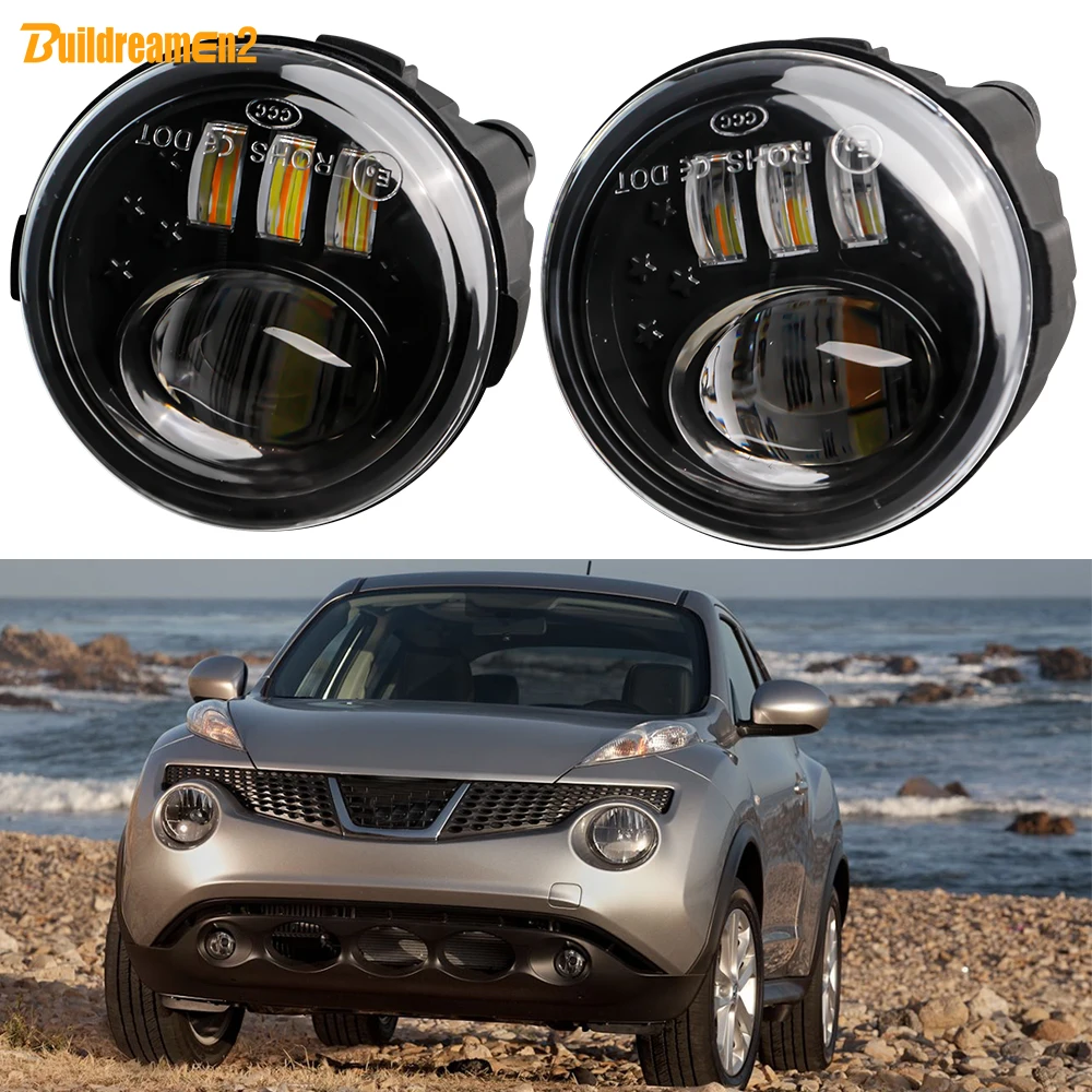 2 X 60W H11 Car LED Fog Light DRL For Nissan Juke (F15) 2010 2011 2012 2013 2014 External Fog Daytime Running Lamp High Bright