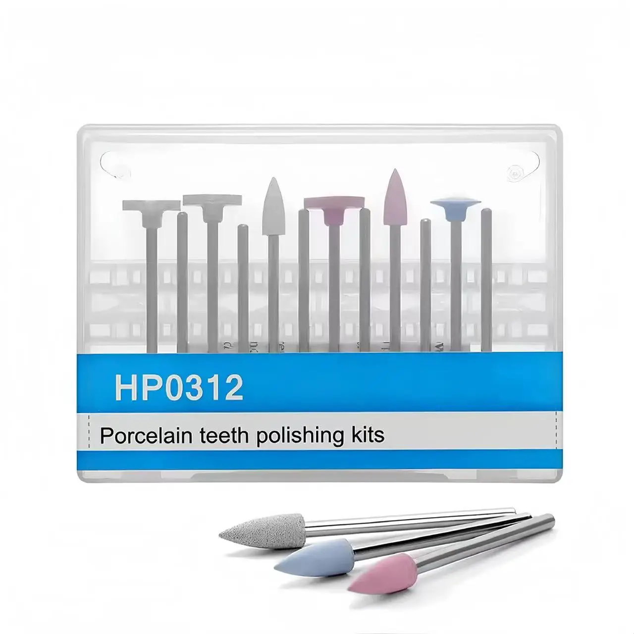 ชุดขัดเซรามิก 12 ชิ้น HP 0312 หัวขัดซิลิโคนรูปทรงแผ่นดิสก์ ปลายแหลม รูปทรงล้อ หัวขัดหยาบ/หยาบปานกลาง/ละเอียด เหมาะสำหรับเครื่องมือความเร็วต่ำ