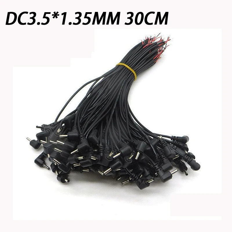 All Copper Dc3.5*1.35mm Male Eblow Degree Diy Power Cord Extendsion Power Cable For Led Light Minitor 30cm