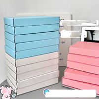 10pcs 20x2.8x13cm Shipping Box for Small Business Mailing Packaging Wholesale Packing Gift Box Blue White Color Bulk