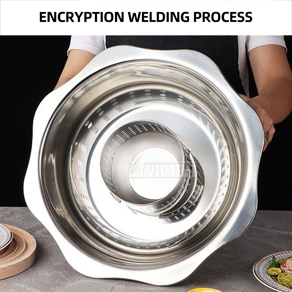 ステンレス製回転式ホットポット 32cm フォンデュポット 2種類のソース付き エストゥーファソースパン