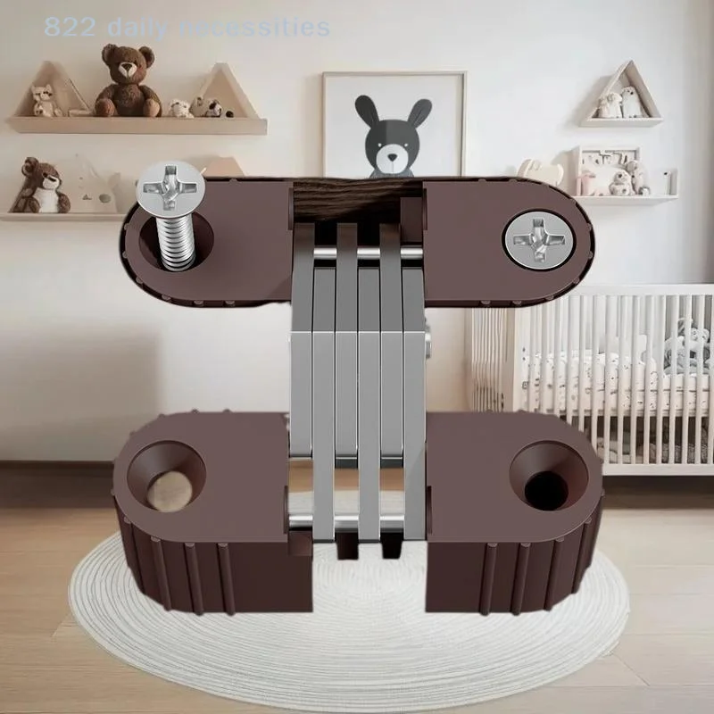 Cross Hidden-Hinges Plastic Iron Folding Door Concealed Hinge for Table And Chair Furniture Hardware Accessory
