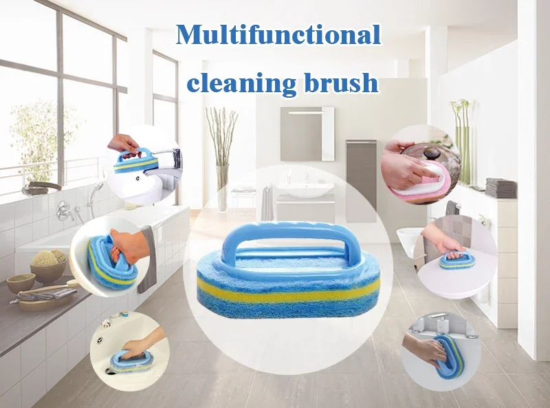 

Чистка кухни Ванная комната Туалет Кухня Чистка стеклянных стен Щетка для ванны Пластиковая ручка Губка для ванны Нижняя часть