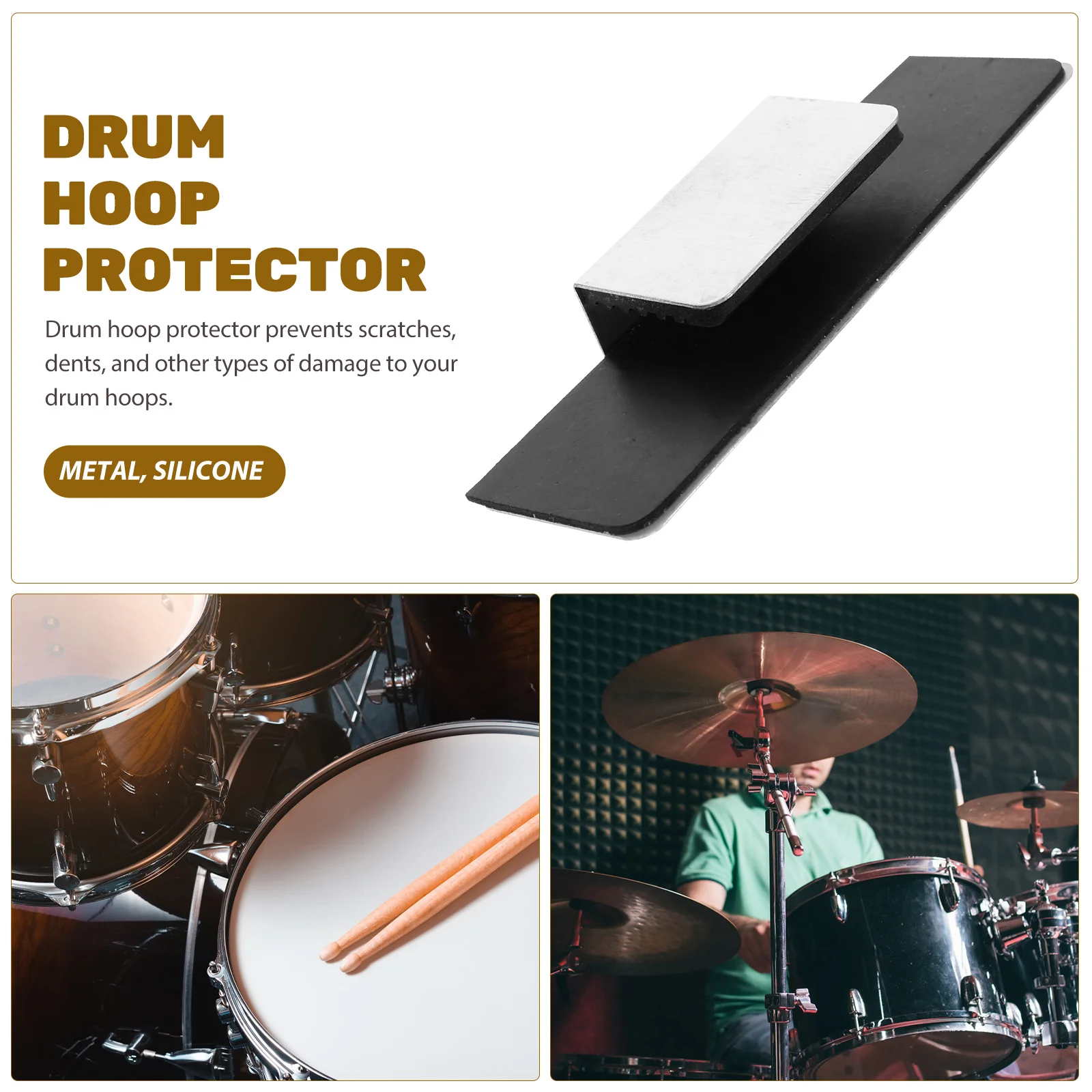 Drum Hoop Protector Drum Replacement Pad Silicone Hoop Protector Jazz Drum Supply