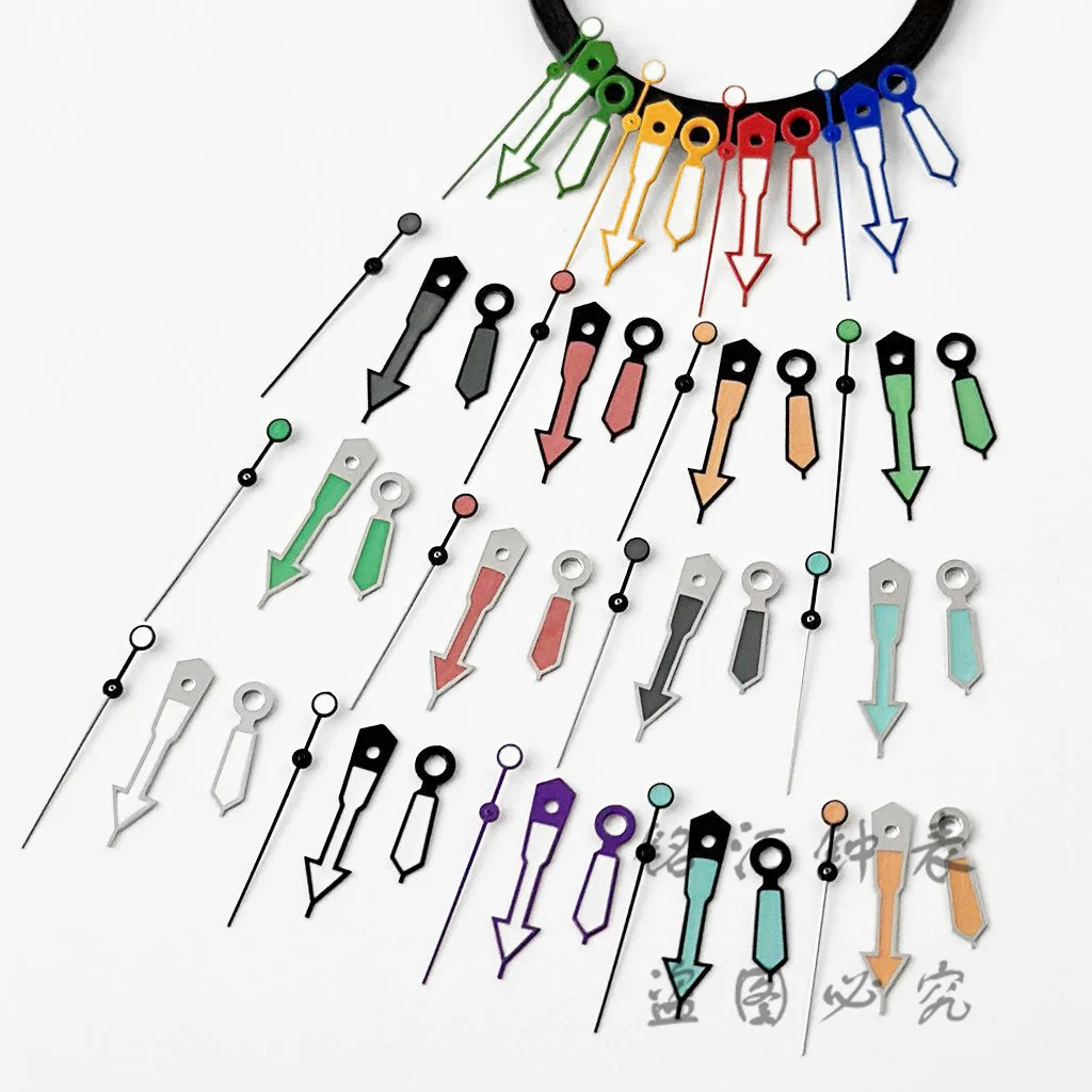 NH35 Hands Green Red Silver Gold Blue Purple Orange Watch Hands Green Luminous For NH35/NH36/4R/7S Movement Watches Pointers