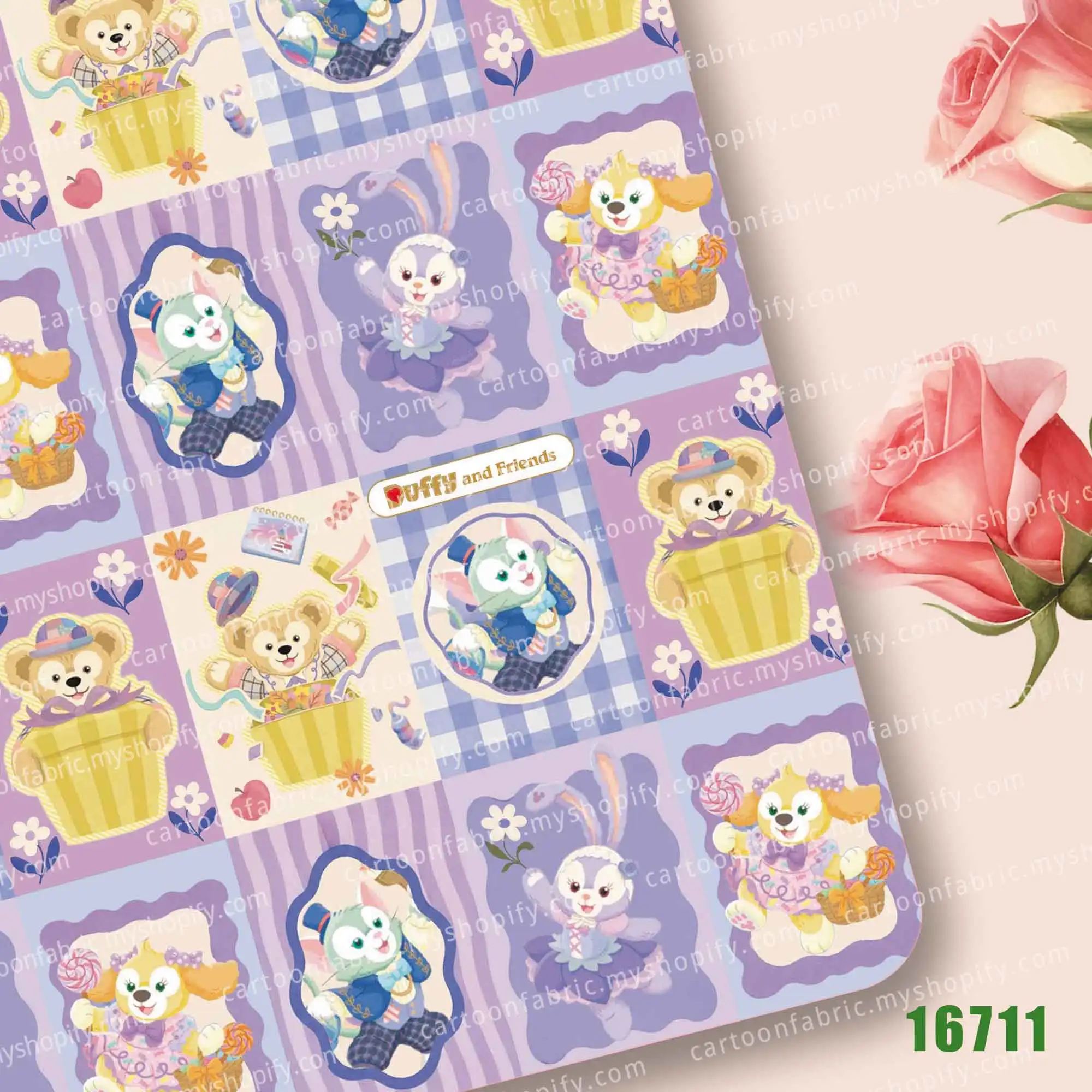BEAST KINGDO cartoon 140x50CM fabric cartoon patchwork children's home textile sewing doll skirt curtain DIY16703