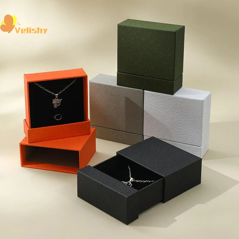 Sturdy Construction Jewelry Organizer Compact Multiple Compartments Thick Paper Ring Box Customizable Gift Box Jewelry Display