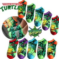 Teenage Mutant Ninja Turtles TMNT Socks Cartoon Women Men Anime Cute Socks Short Cotton Blends Low Cut Ankle Boat Socks Summer