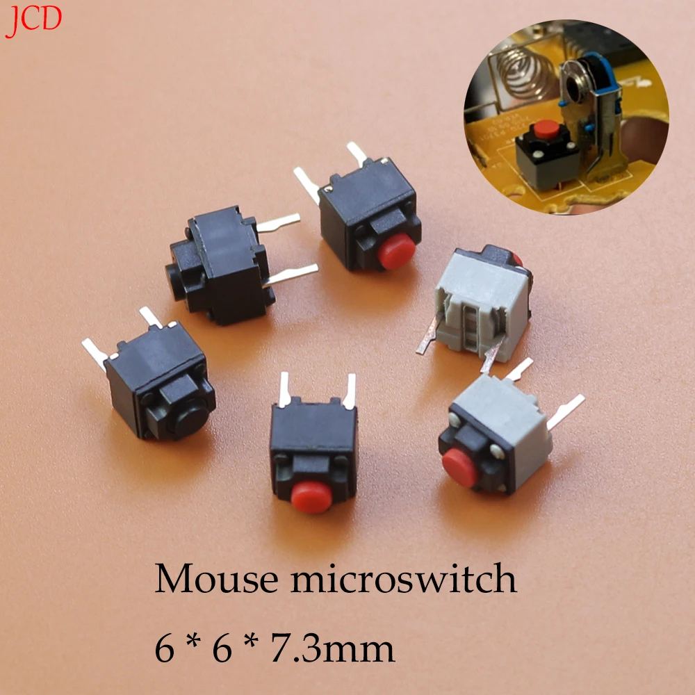 

1PCS Silent switch Mute button 6*6*7.3mm square wireless mouse wired mouse button Suitable for three-leg micro switch