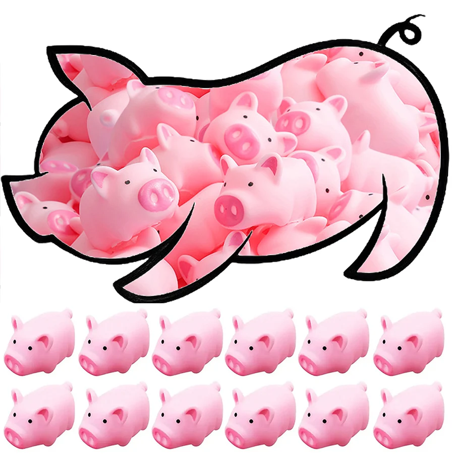 10/20 piezas Mini cerdito rosa de 5cm, cerdito con sonido bonito para amantes del cerdito, regalos de recuerdo de fiesta
