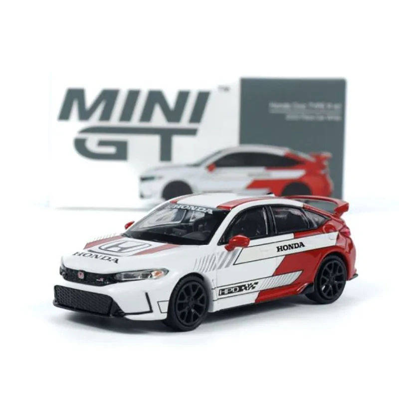 

MINIGT 1/64 Honda Civic Type R #2 2023 Pace Car White MGT00721-CH Diecast Automotive Model Ornaments Cas Toys Gift Decorations