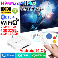 H96Max M1 Plus Android 14.0 TV Stick 8K Smart TV Box Wifi6 BT5.4 TV Stick 2GB 16GB/4GB 128GB Android TV Stick RK3528 Quad Core