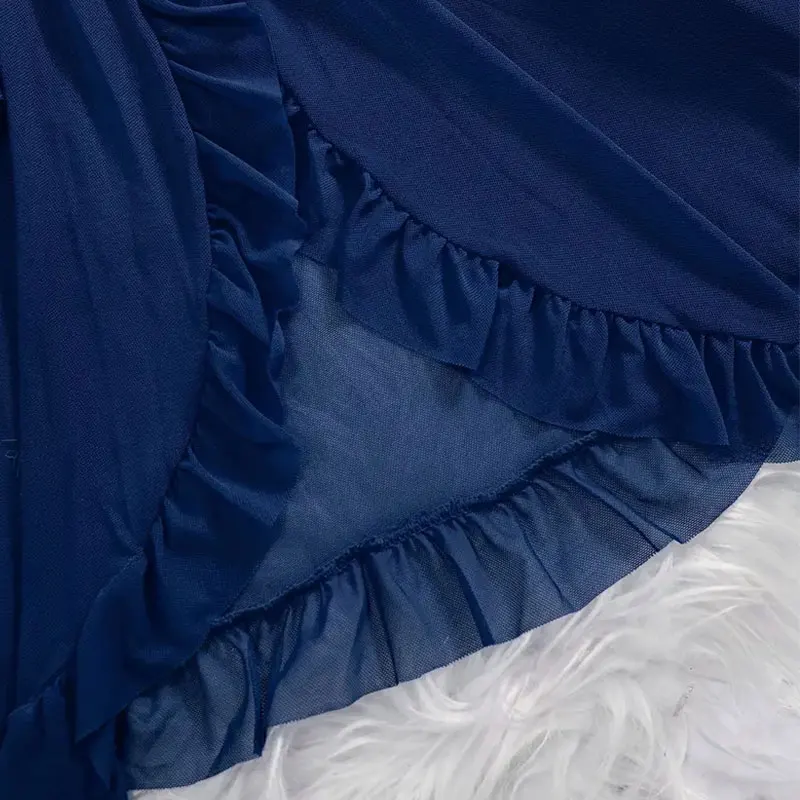 الرسن فستان صيفي الخامس الرقبة الدانتيل تول ثوب النوم مثير سراويل المرأة منامة حجم كبير الملابس الداخلية حساسة مجموعة رقيقة جدا Homewear