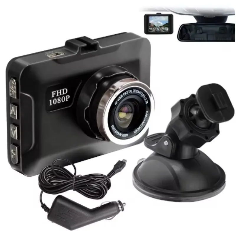 

Gravador de dados automotivos com ventosa para modo de visão noturna G-Sensor, câmera frontal do carro, 1080p, FHD,