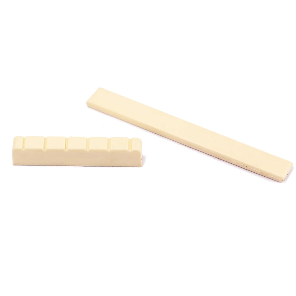 

Yellow Guitar Nut and Saddle Plastic Replacement Easy Cut Fit Classical Guitar Improve Playability and Sound Accessory