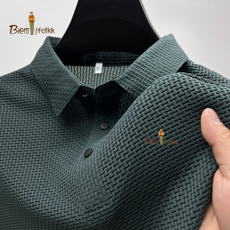 New Summer Brand Polo Shirt High Quality Men's Short Sleeve Breathable Top Business Casual Sweat-absorbing Polo-shirt for Men