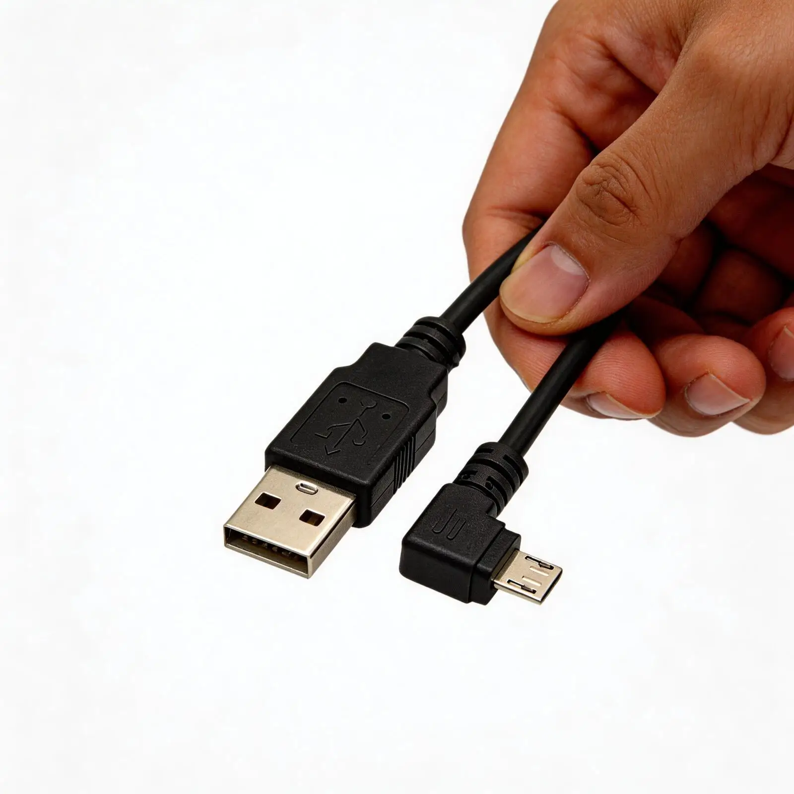 10pcs Micro 5Pin USB Data Cable With 90 Degree Bend Up Down Left Right Android  Bend For Android Phone Charging Connection 50cm