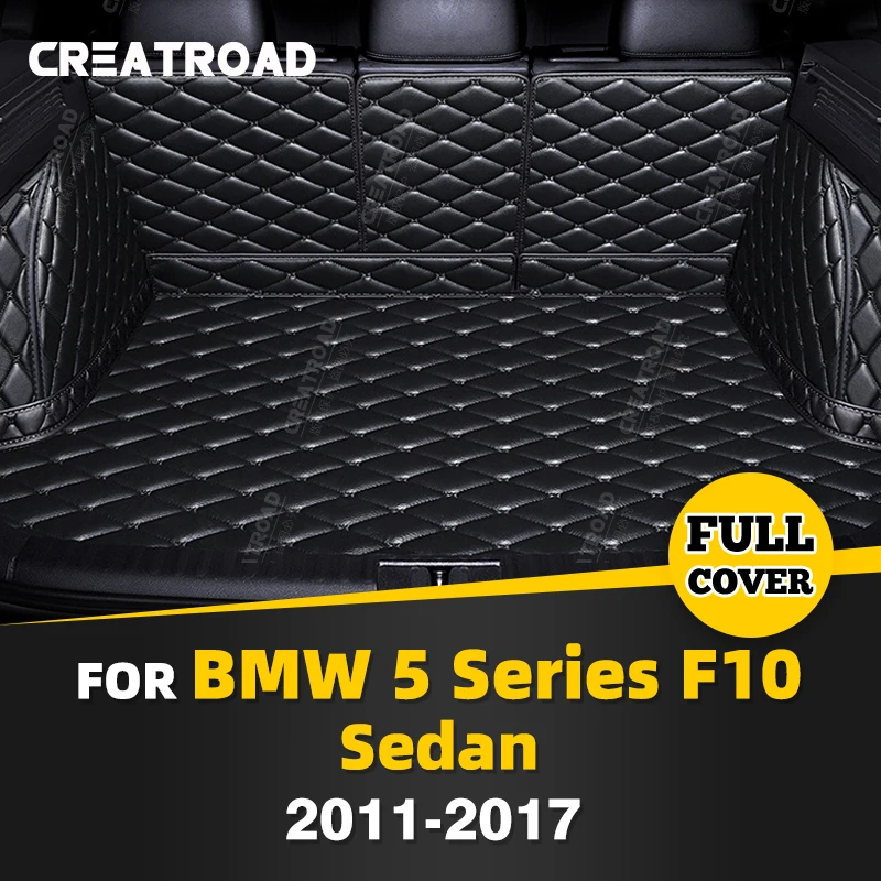 Full Coverage Trunk Mat For BMW 5 Series Sedan F10 2011-2017 16 15 14 13 12 Car Boot Cover Pad Interior Protector Accessories