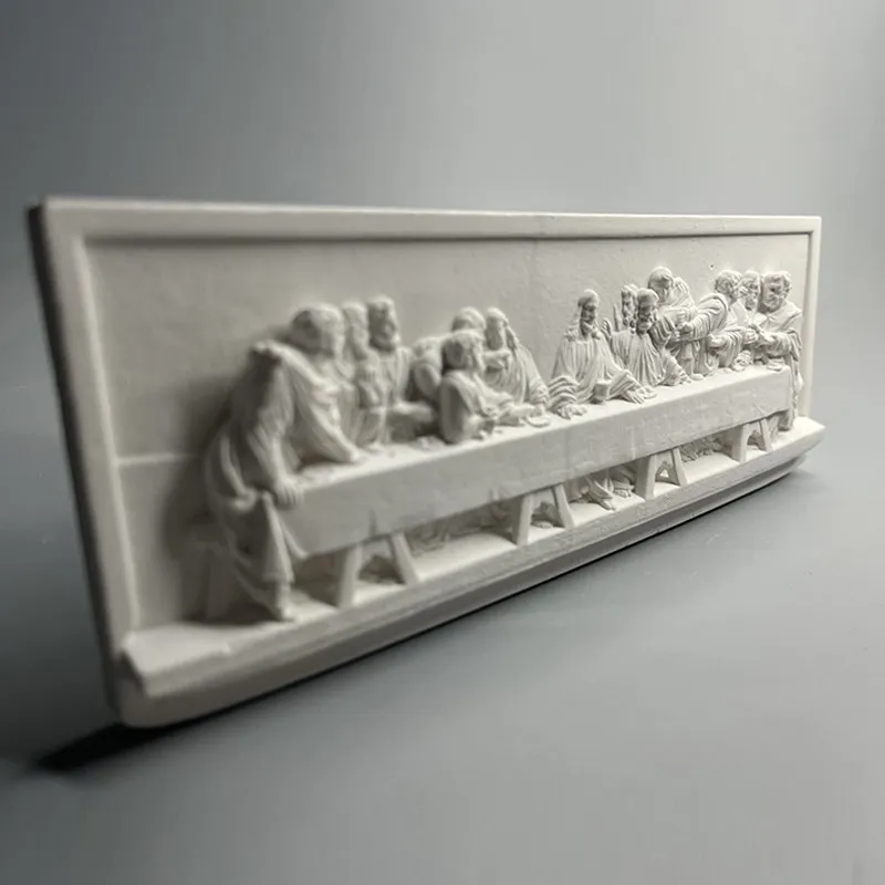 Das Letzte Abendmahl Gips-Retro-Relief Heimdekoration Ornamente Da Vinci Stereo-Gemälde Dekorative Ornamente Schreibtisch-Accessoires – Detail 3