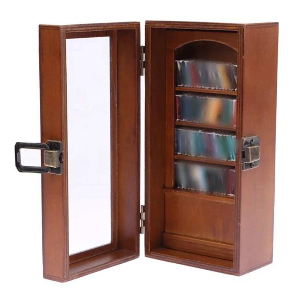 

Anti-Anxiety Bookshelf Ornament Wooden Bookshelf Display Cabinet Stress Reliever Bookcase Desktop Decorate For Book Lovers Gifts