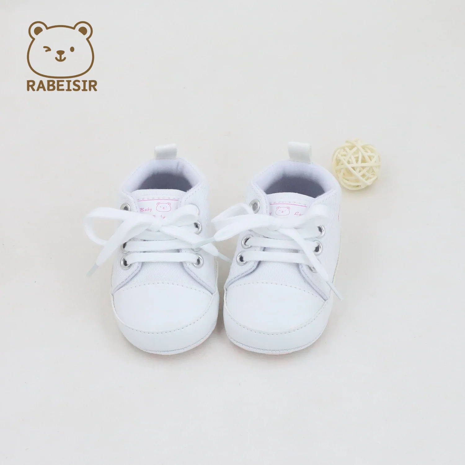 

Spring and Autumn Baby Canvas Shoes 0-1.5 Years Old Infant and Toddler Pre-Step Shoes Soft Sole Comfortable Love Style