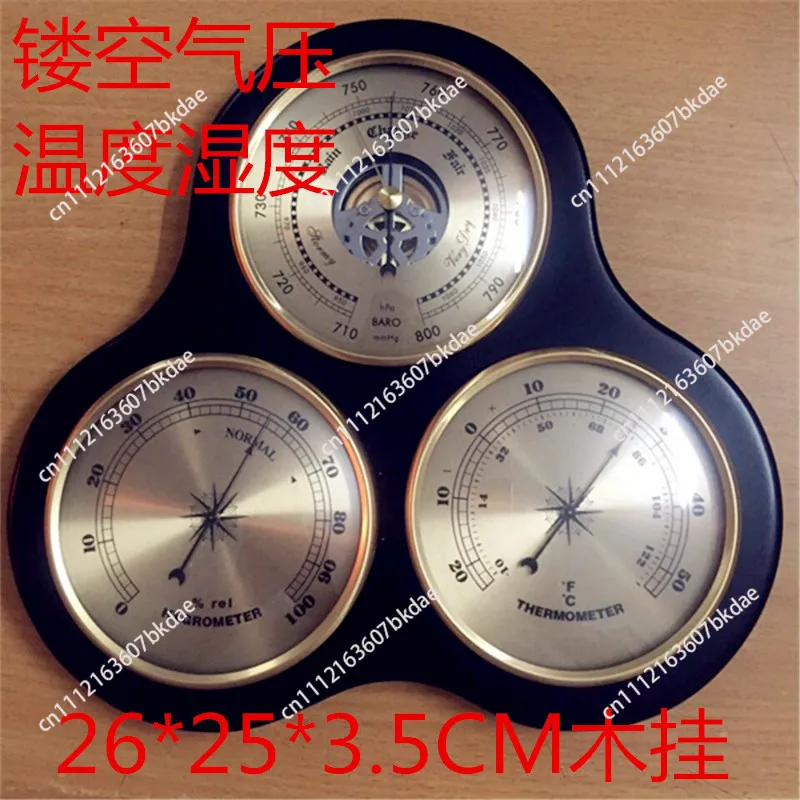 Automatic Thermometer, Barometer, Multi-Function, Hygrometer, High Quality, Hanging Table, Wooden Table Time, Can Be Office