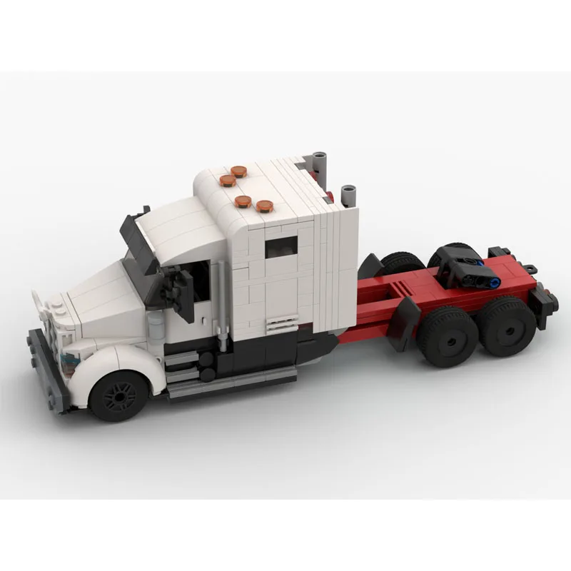 

MOC-166864 New Classic Semi-Trailer Truck Building Block Model 560 Parts Boys' Children's Birthday Building Block Toy Gift