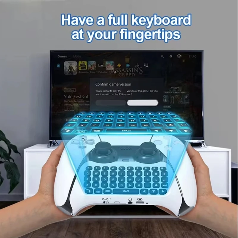 Ergonomic Design Wireless Bluetooth-Compatible Keyboard for Controllers Gaming Accessory Keyboard with 3.5Mm Port