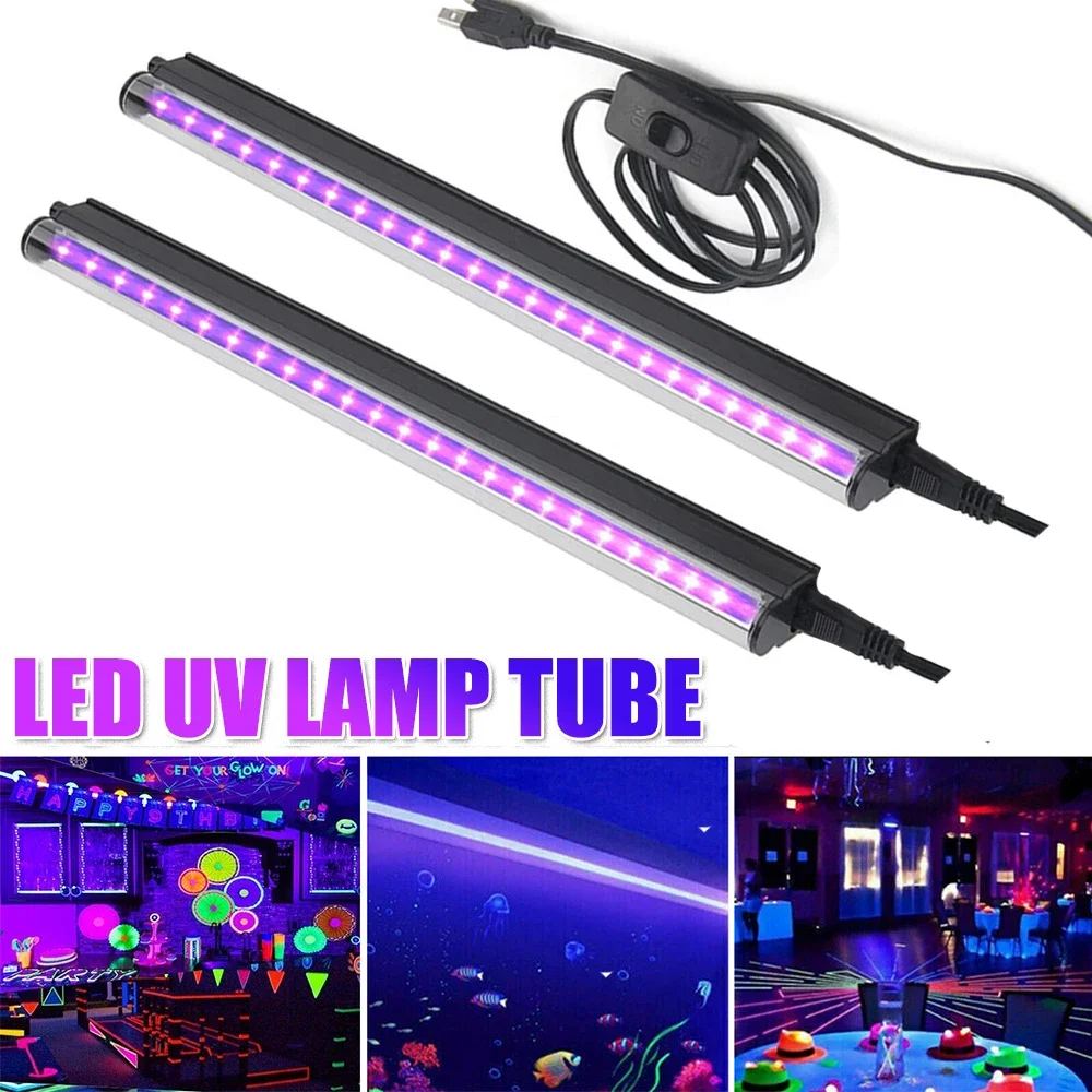 

Black Light Tube 6W DC5V USB UV LED Black Light Lamp 395 nm Black Light Bar Light Effect Party Light Stage Lighting with Switch