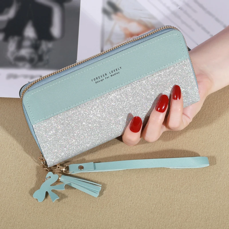 Fashion Zipper Wallet Ladies Long Wallet Tote Bag Coin Card Holder PU Leather Wallet Wallet