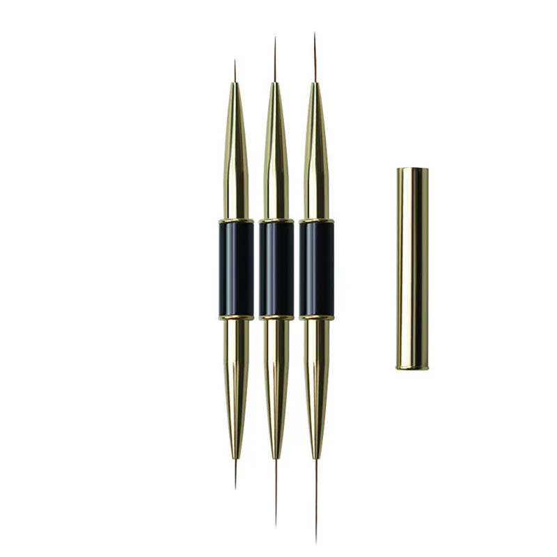 Dual End Nail Art Streifen Linien Liner DIY Malerei Pinsel Flüssiges Pulver Acryl UV GEL Extension Builder Französisch Zeichnung Stift