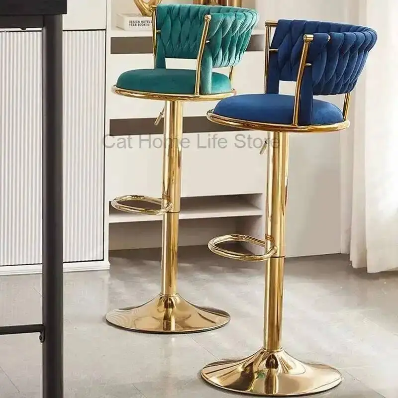 

Leather High Adjustable Swivel Bar Stool Simple Back Bar Stool Counter Kitchen Banquetas Para Barra De Cocina Cafe Furniture