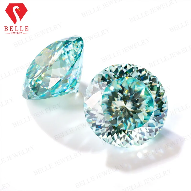 

Высокое качество, многоцветный муассанит круглой огранки, бриллиант, свободный драгоценный камень 100, огранка для лица для свадебных украшений, рукоделие