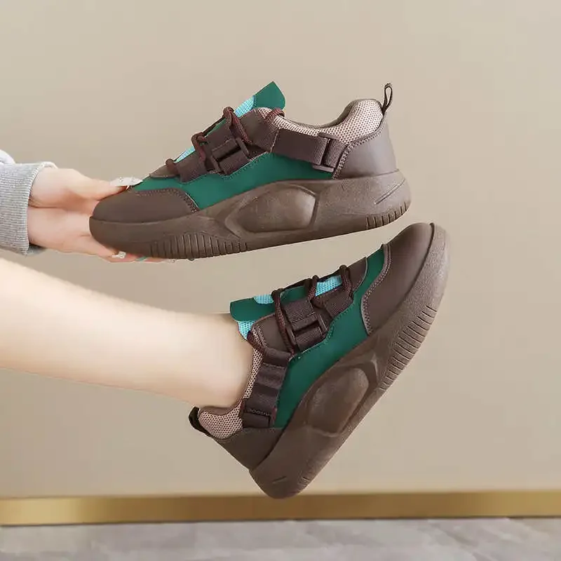 

Rubber Sole Key Height Women's Luxury Walking Shoes Sapa Tennis Sneakers Green White Sports Suppliers Tenise Best