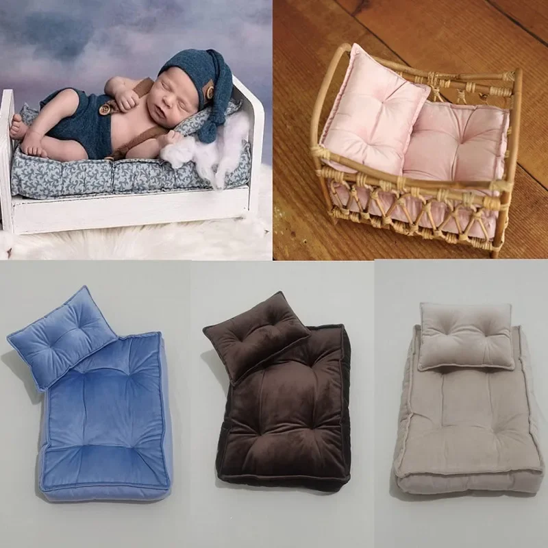 Newborn Baby Photography Props Mini Mattress Posing Pillow Bedding Fotografia Accessories Studio Shoots Photo Prop Cushion Mat